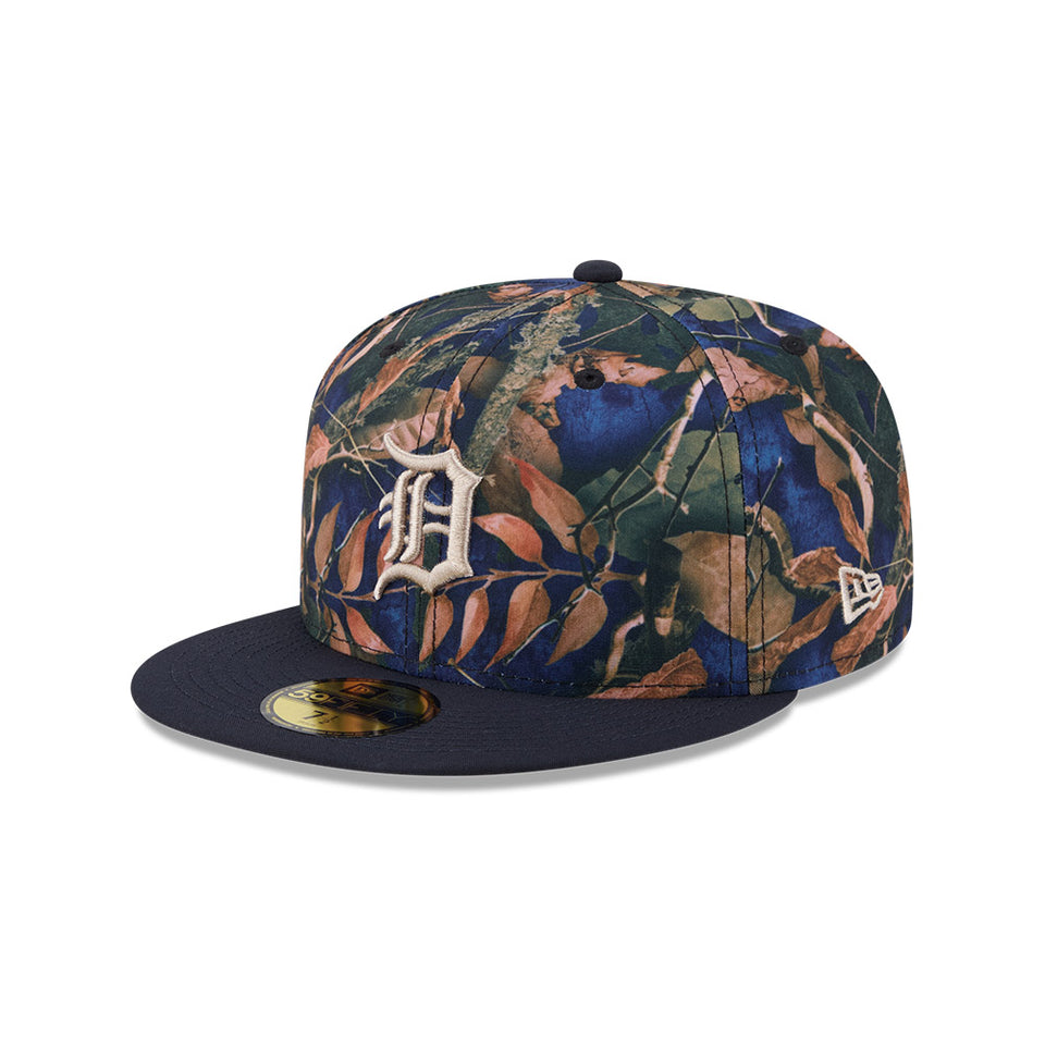 59FIFTY Leaves デトロイト・タイガース ネイビーバイザー