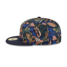 59FIFTY Leaves デトロイト・タイガース ネイビーバイザー