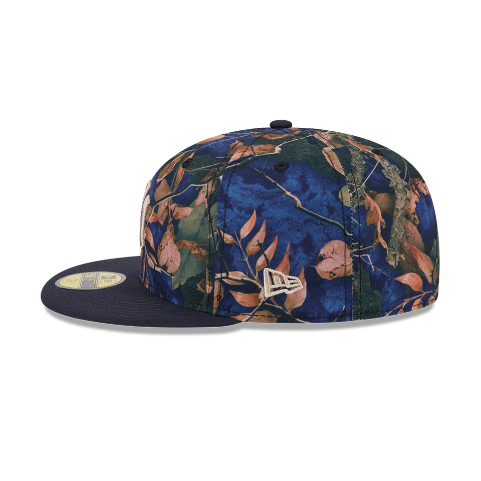 59FIFTY Leaves ニューヨーク・ヤンキース ネイビーバイザー