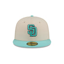 59FIFTY 2-Tone Color Pack サンディエゴ・パドレス クローム ミントバイザー