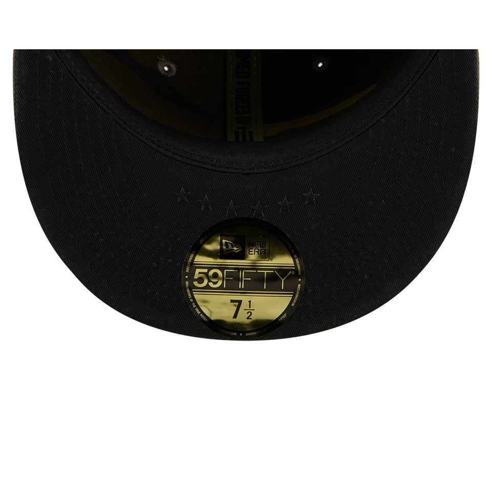 59FIFTY オンフィールド MLB 2026 Armed Forces Day ボストン・レッドソックス ニューオリーブ
