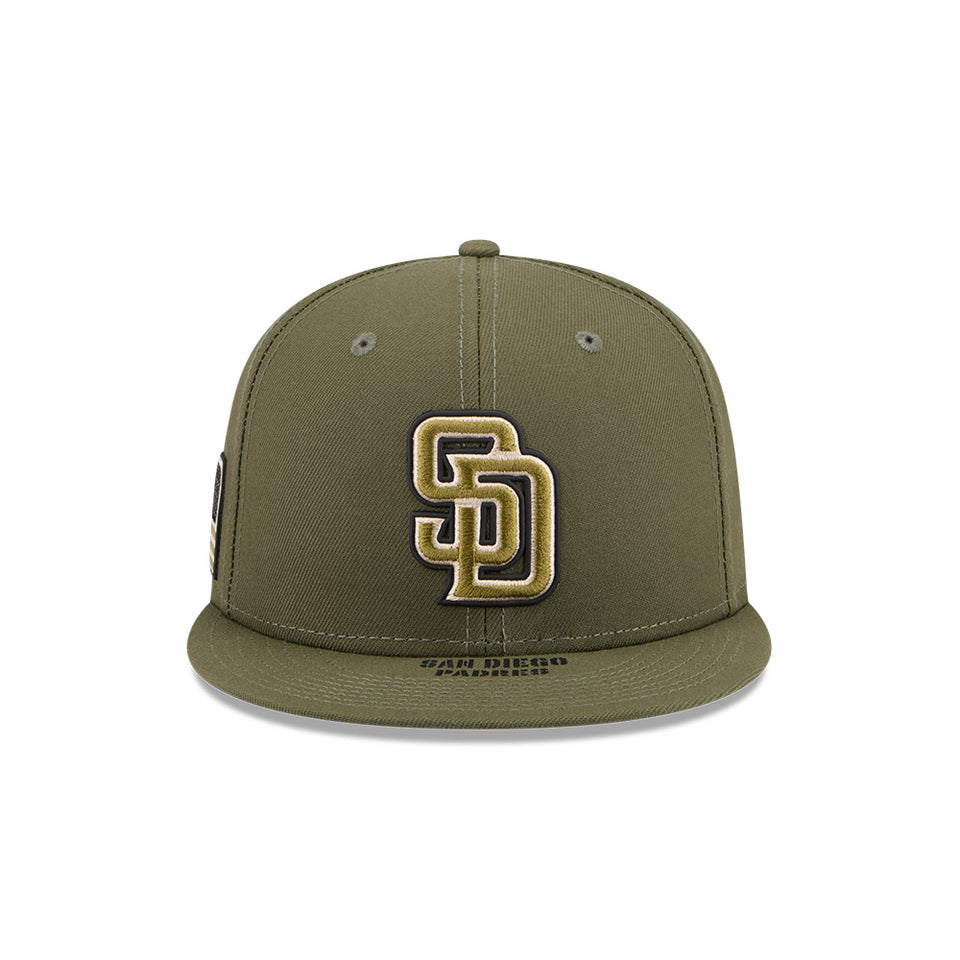 59FIFTY オンフィールド MLB 2026 Armed Forces Day サンディエゴ・パドレス ニューオリーブ