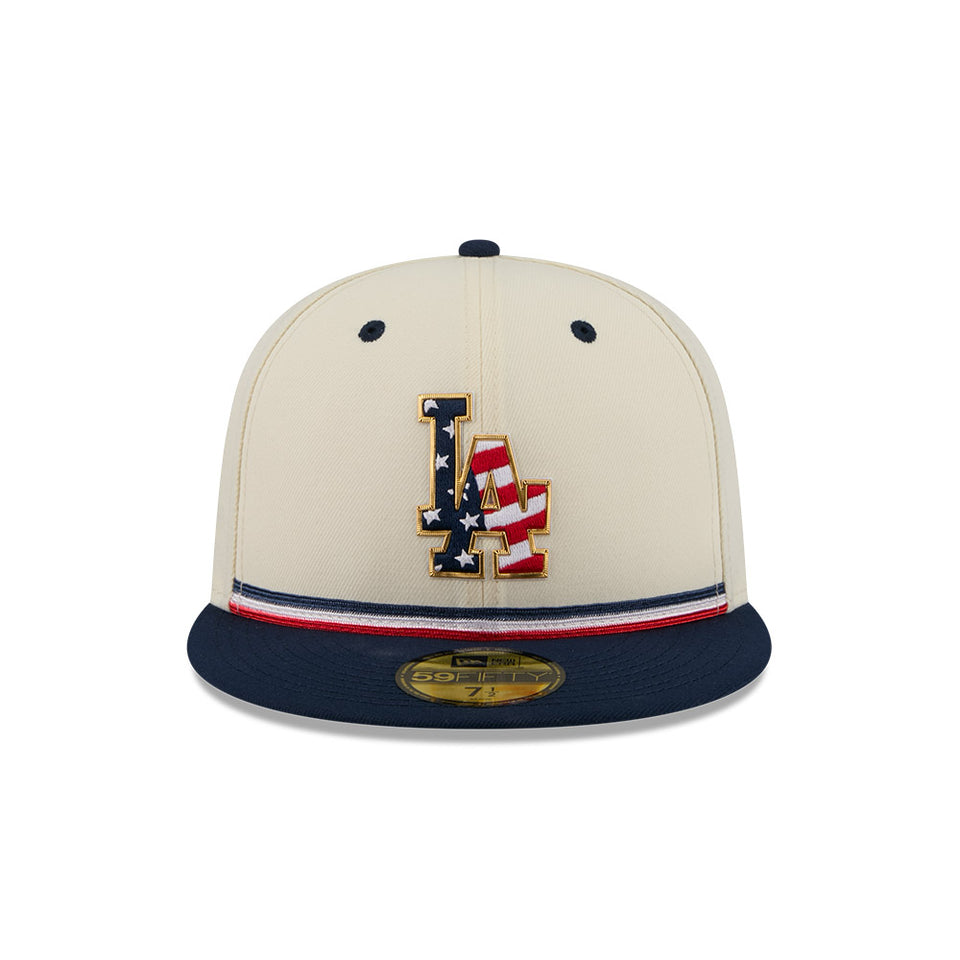 59FIFTY オンフィールド 2026 MLB 4th of July ロサンゼルス・ドジャース クロームホワイト