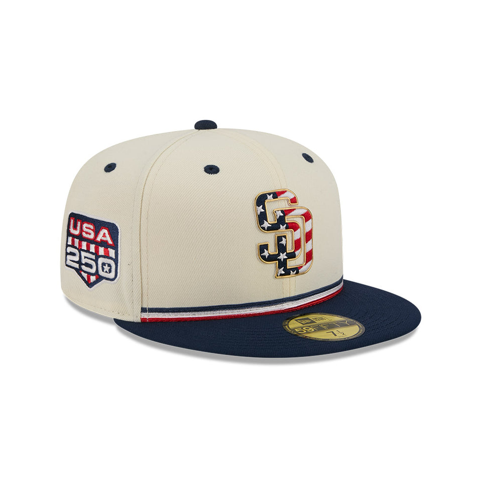 59FIFTY オンフィールド 2026 MLB 4th of July サンディエゴ・パドレス クロームホワイト