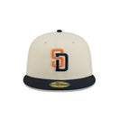 59FIFTY オンフィールド 2026 MLB City Connect サンディエゴ・パドレス クロームホワイト ネイビーバイザー