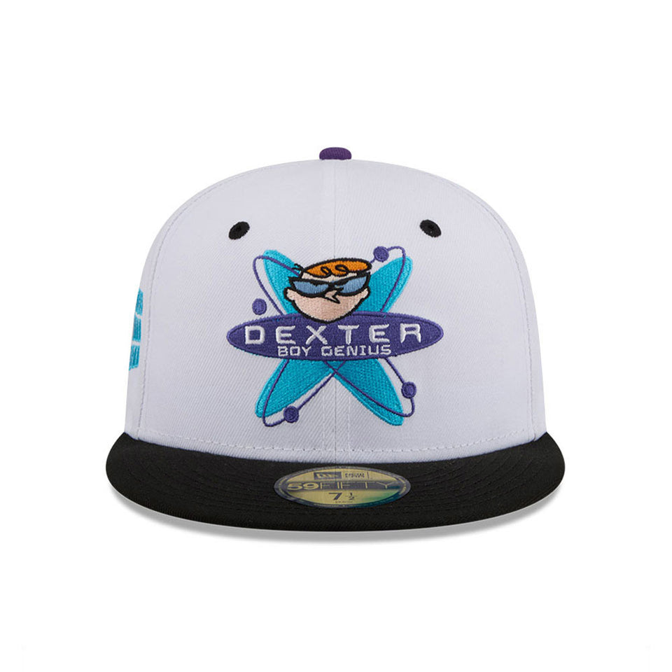 59FIFTY Dexter's Laboratory Genius At Work ホワイト ブラックバイザー