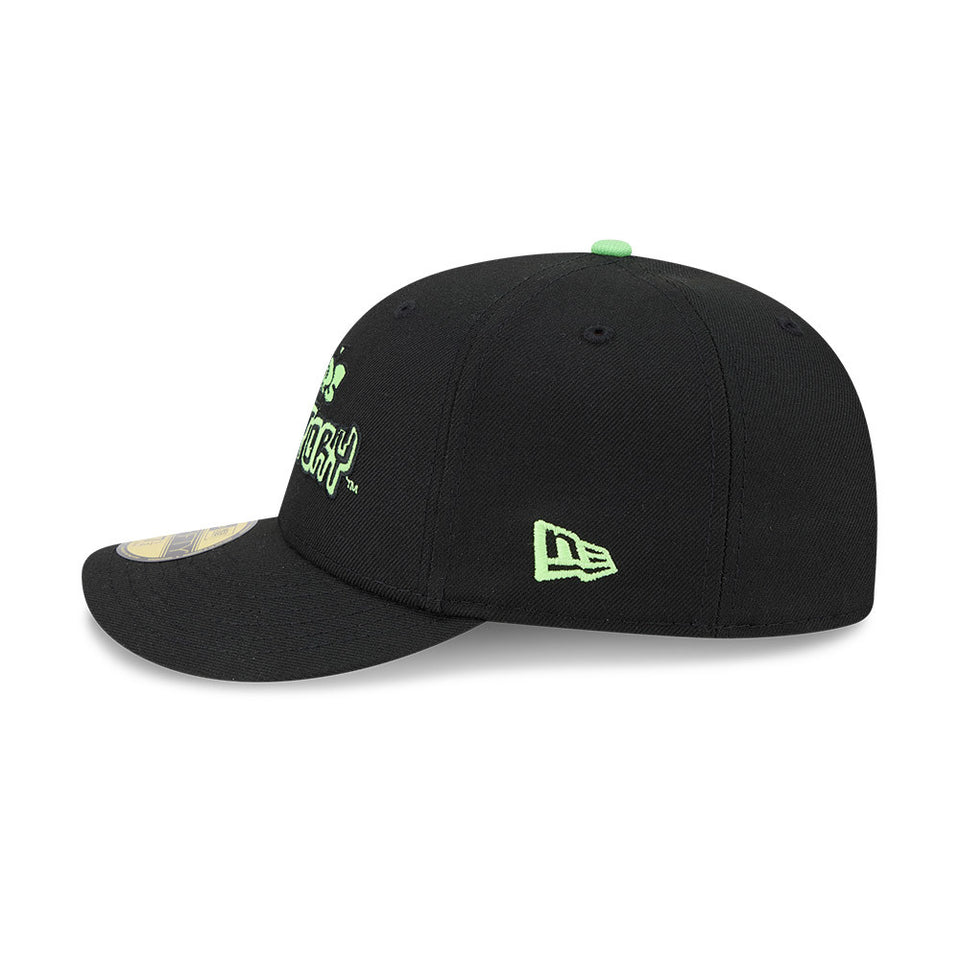 59FIFTY Dexter's Laboratory Dee Dee ブラック ライトグリーンアンダーバイザー