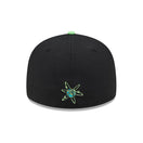 59FIFTY Dexter's Laboratory Dee Dee ブラック ライトグリーンアンダーバイザー