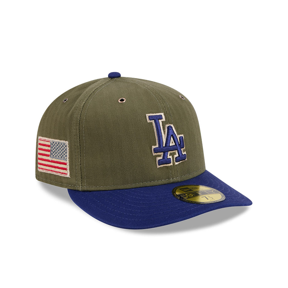 PC 59FIFTY American Herringbone ロサンゼルス・ドジャース ダークロイヤルバイザー