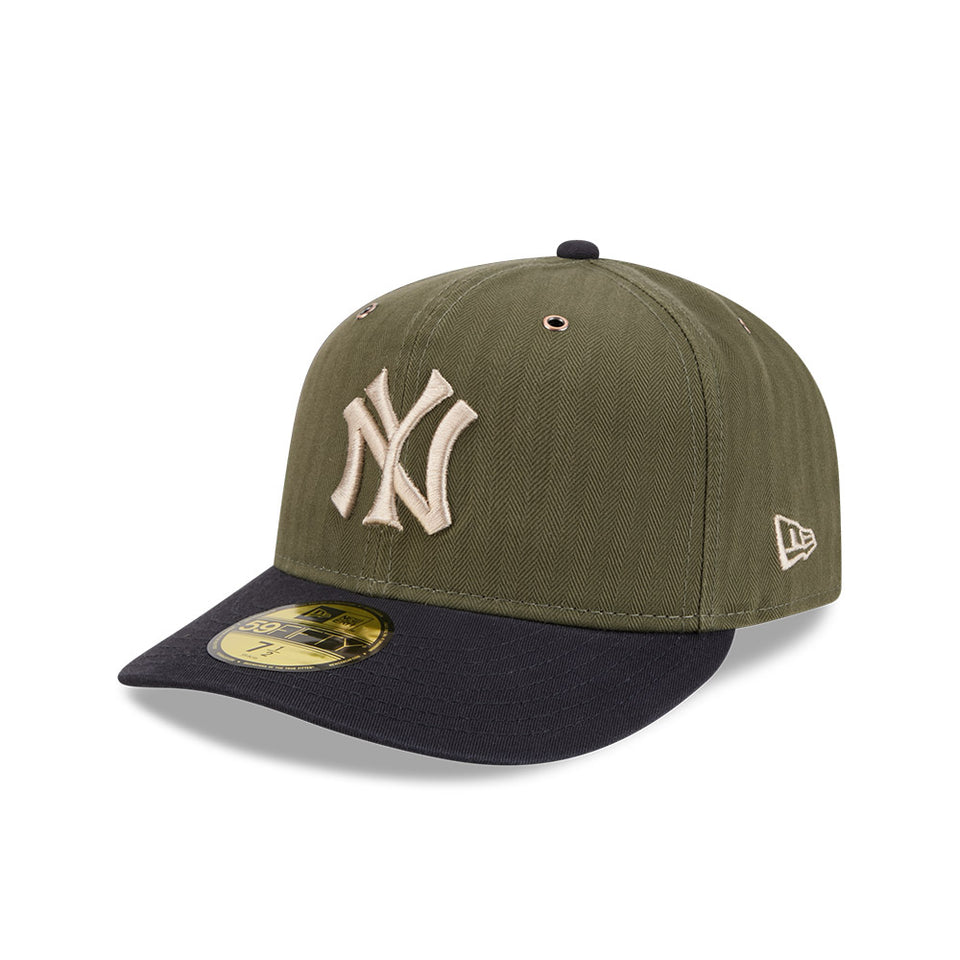 PC 59FIFTY American Herringbone ニューヨーク・ヤンキース クーパーズタウン オリーブ ネイビーバイザー