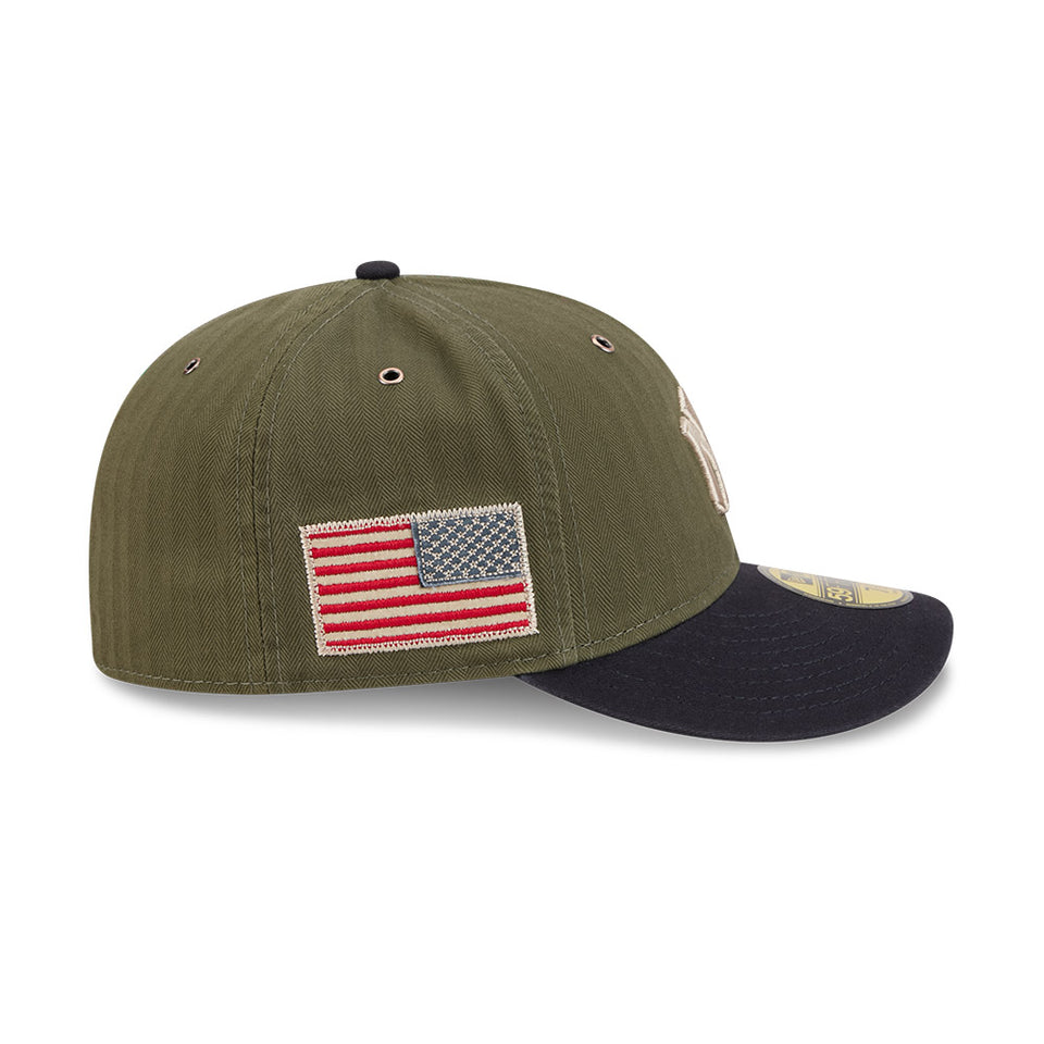 PC 59FIFTY American Herringbone ニューヨーク・ヤンキース クーパーズタウン オリーブ ネイビーバイザー