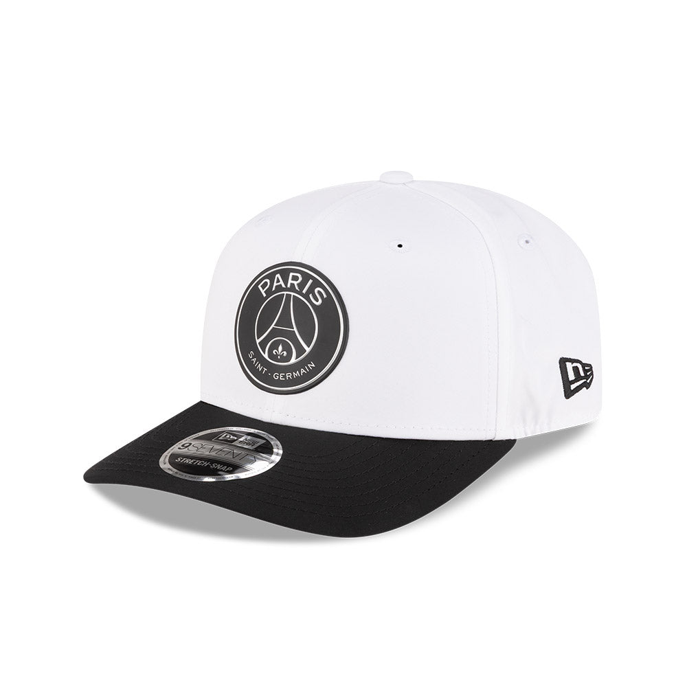 PARIS SAINT-GERMAIN キャップ　ホワイト　スナップバック 9SEVENTY ストレッチスナップ Paris Saint-Germain Metallic Logo