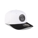9SEVENTY ストレッチスナップ Paris Saint-Germain Metallic Logo ホワイト ブラックバイザー