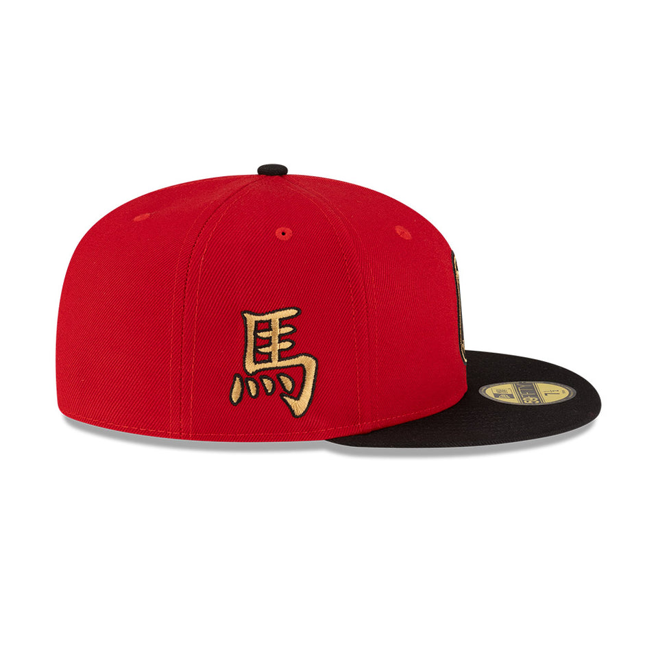 59FIFTY Paris Saint-Germain Chinese New Year スカーレット ブラックバイザー