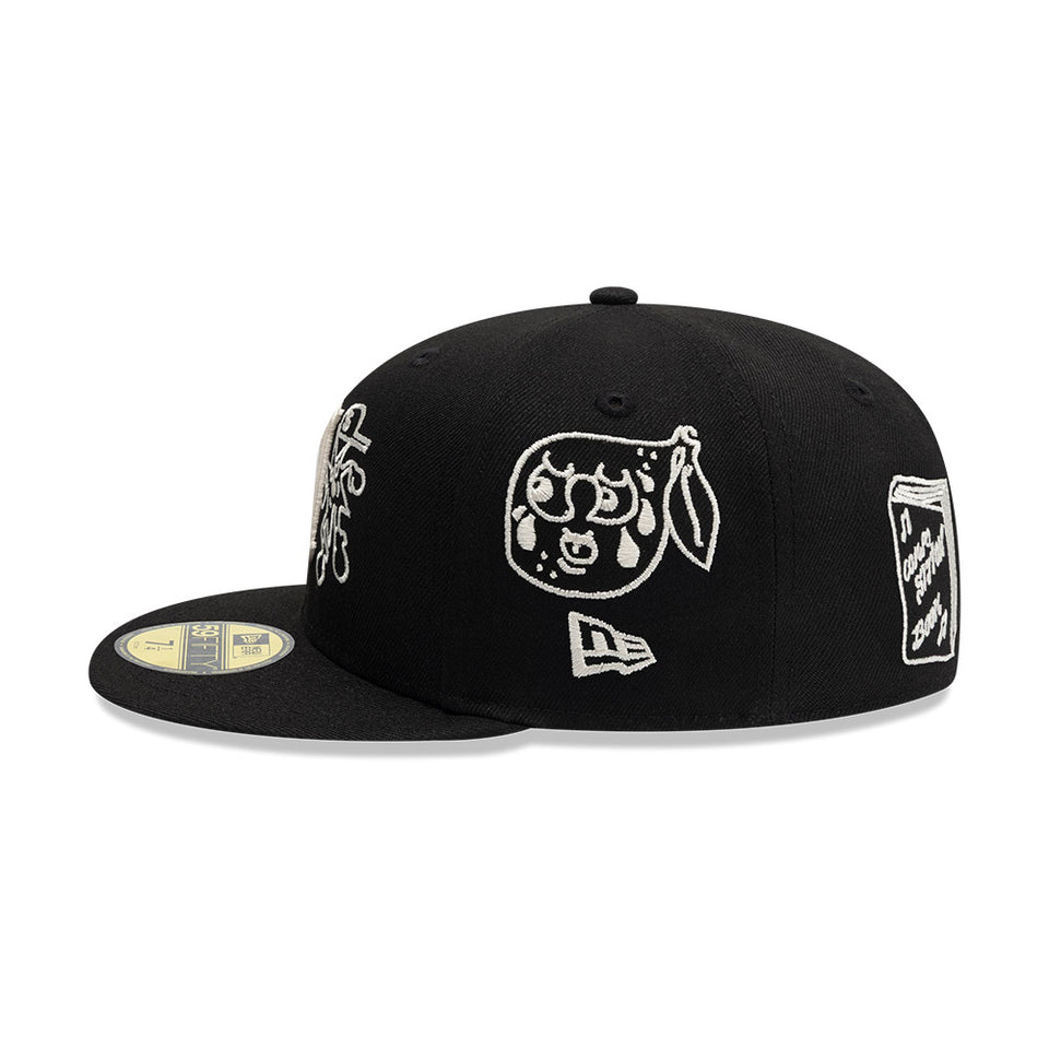 59FIFTY Mora Lo Mismo de Siempre オールオーバー ブラック × ベージュ