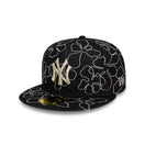 59FIFTY Floral Denim ニューヨーク・ヤンキース ブラックデニム