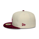 59FIFTY 59FIFTY DAY Memorial Collection ロサンゼルス・ドジャース クロームホワイト バーガンジーペイズリーバイザー