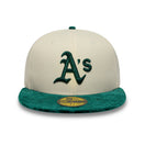 59FIFTY 59FIFTY DAY Memorial Collection アスレチックス クロームホワイト ダークグリーンペイズリーバイザー