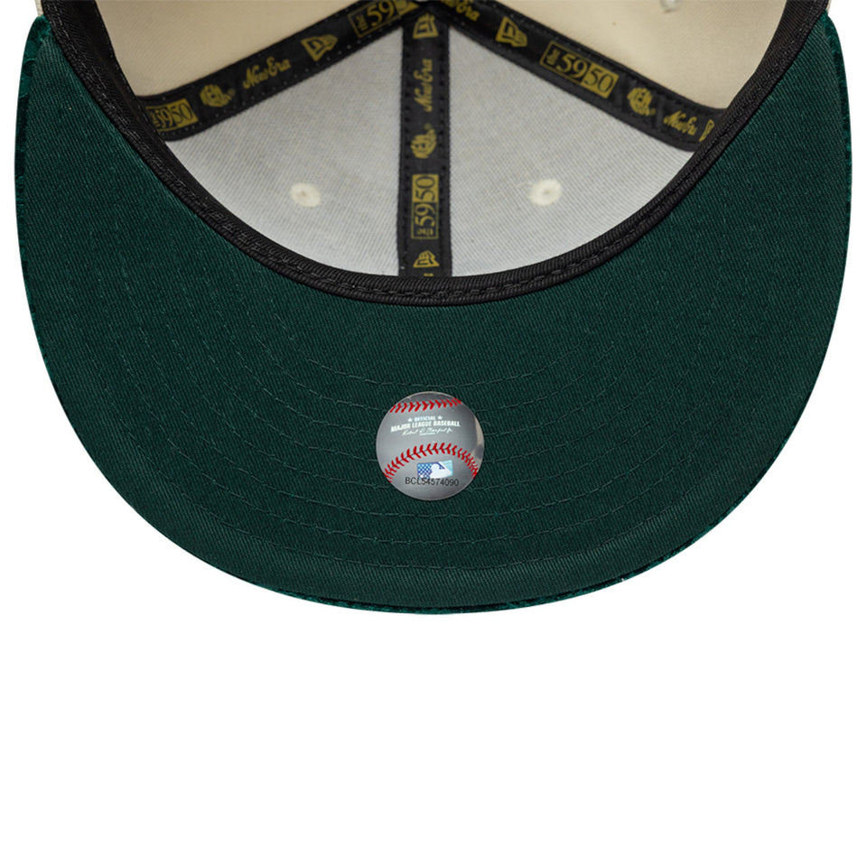 59FIFTY 59FIFTY DAY Memorial Collection アスレチックス クロームホワイト ダークグリーンペイズリーバイザー