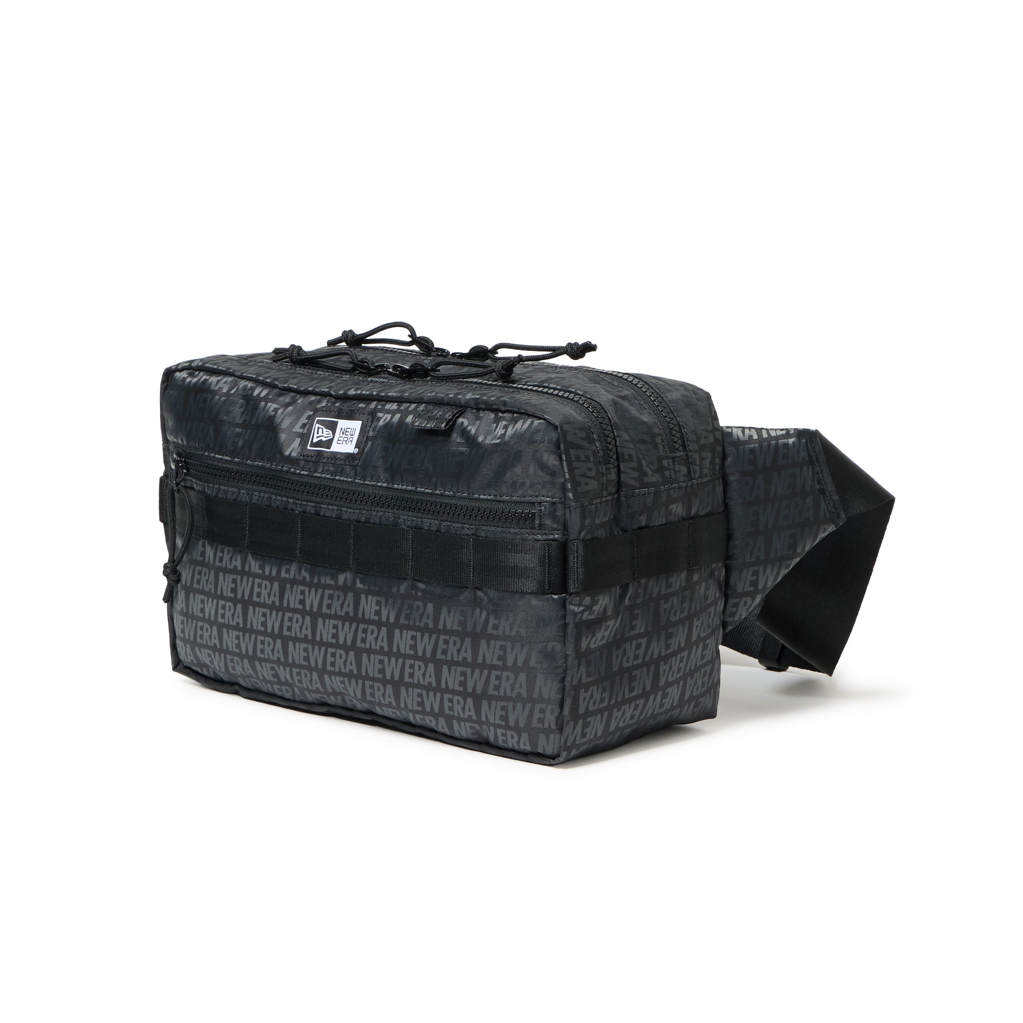 スクエア ウエストバッグ 7L ジャカードロゴ ブラック | ニューエラ