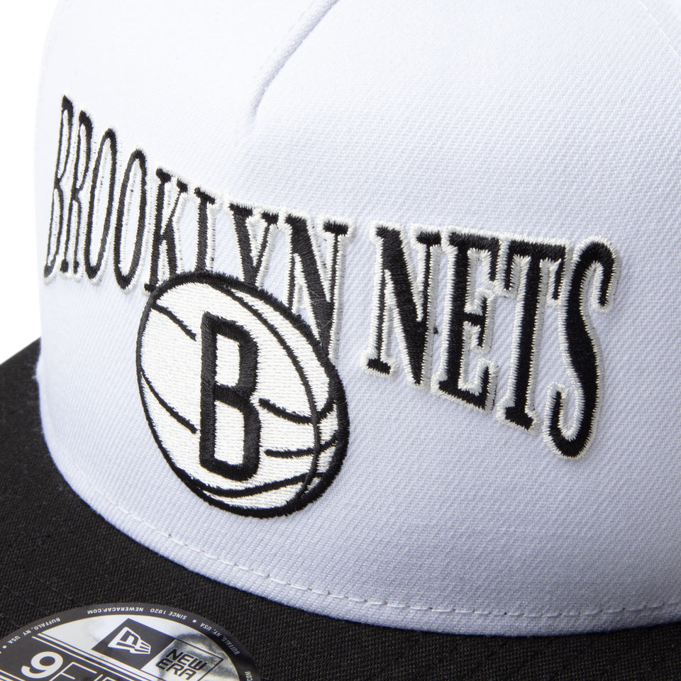 9FIFTY A - Frame NBA 2 - Tone ブルックリン・ネッツ ホワイト ブラックバイザー - 14388567 - SM | NEW ERA ニューエラ公式オンラインストア