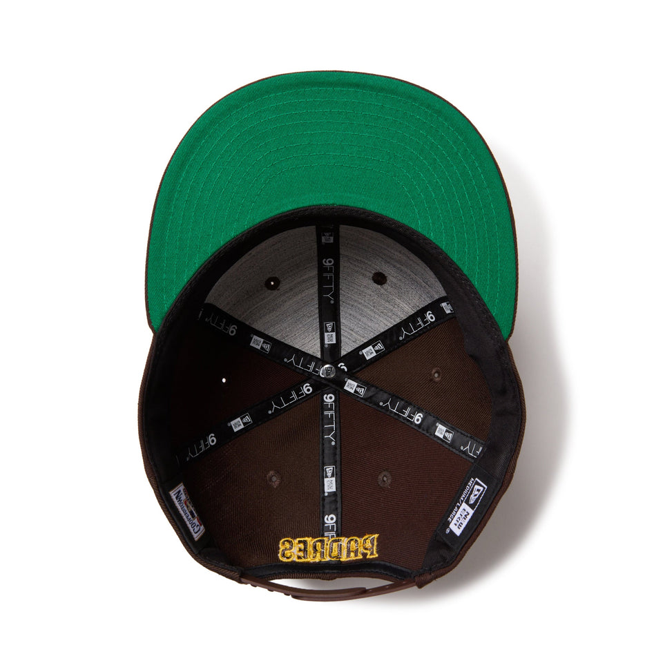 9FIFTY ソフトバックラム MLB ダブルロゴ サンディエゴ・パドレス クーパーズタウン バーントウッド ケリーグリーン - 14667800 - SM | NEW ERA ニューエラ公式オンラインストア