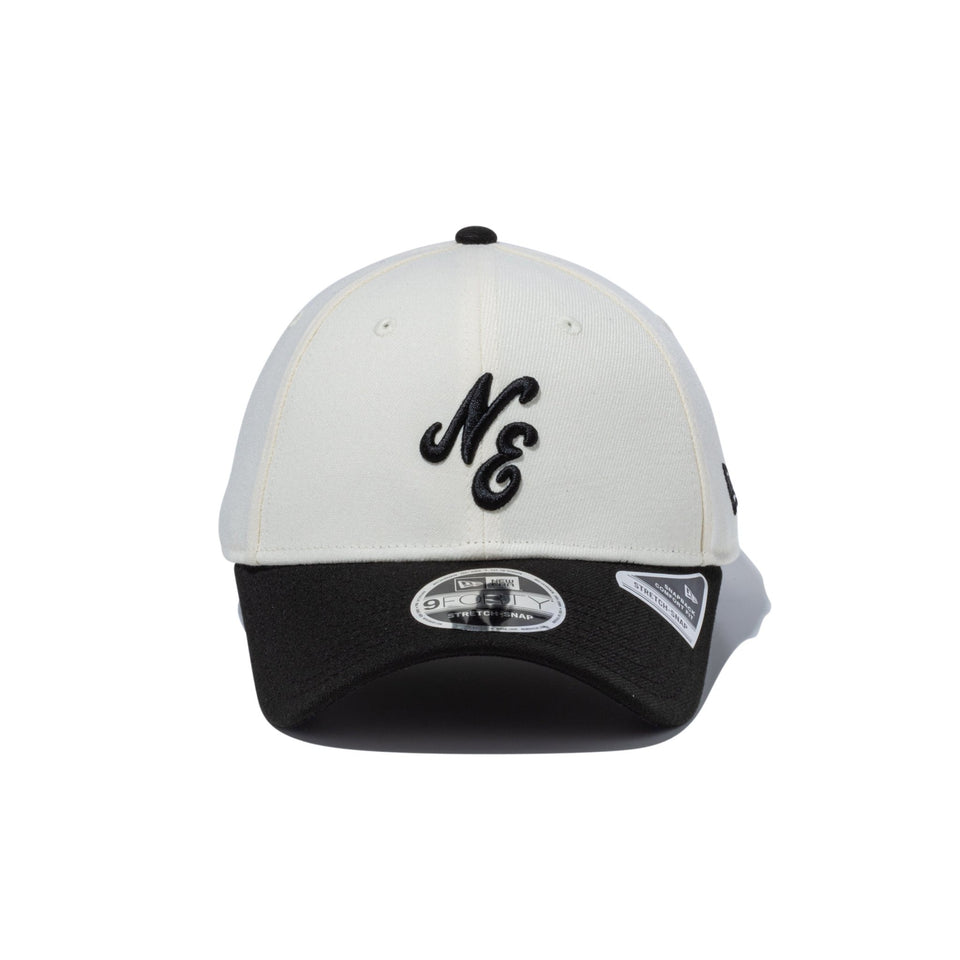 9FORTY ストレッチスナップ クラシックロゴ クロームホワイト / ブラック - 14467995 - OSFM | NEW ERA ニューエラ公式オンラインストア