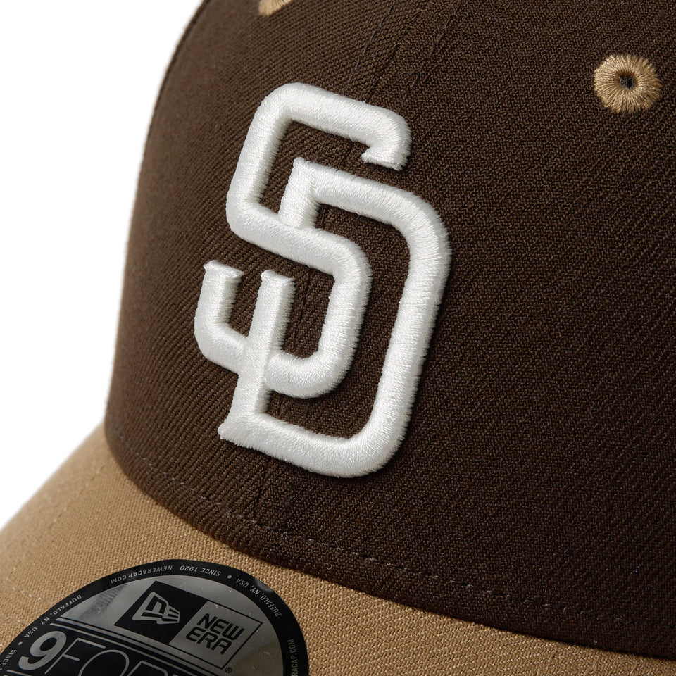9FORTY 2 - Tone Woven Label サンディエゴ・パドレス ウォルナット カーキバイザー - 14667826 - OSFM | NEW ERA ニューエラ公式オンラインストア