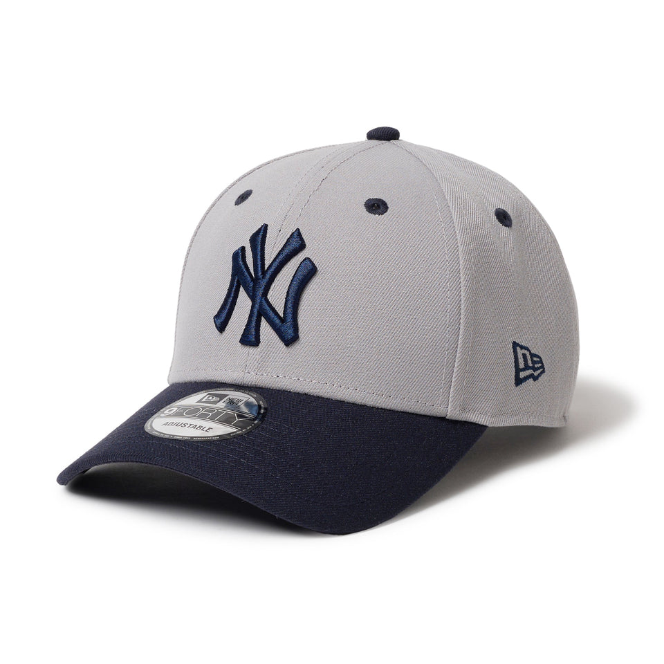 9FORTY 2 - Tone Woven Label ニューヨーク・ヤンキース グレー ネイビーバイザー - 14667828 - OSFM | NEW ERA ニューエラ公式オンラインストア