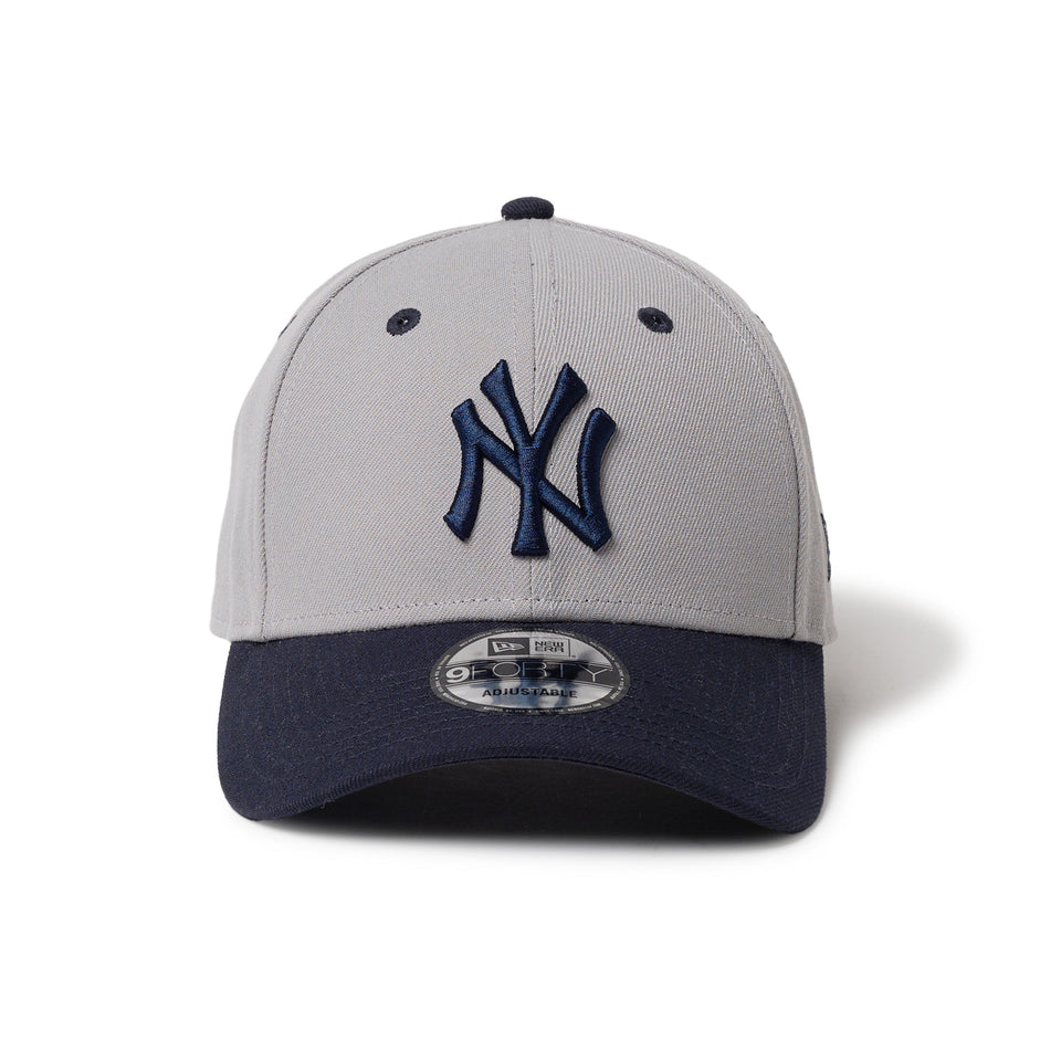 9FORTY 2 - Tone Woven Label ニューヨーク・ヤンキース グレー ネイビーバイザー - 14667828 - OSFM | NEW ERA ニューエラ公式オンラインストア