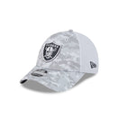 9FORTY ストレッチスナップ 2024 NFL Salute to Service ラスベガス・レイダース ホワイト / グレー - 14378634 - OSFM | NEW ERA ニューエラ公式オンラインストア