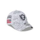 9FORTY ストレッチスナップ 2024 NFL Salute to Service ラスベガス・レイダース ホワイト / グレー - 14378634 - OSFM | NEW ERA ニューエラ公式オンラインストア