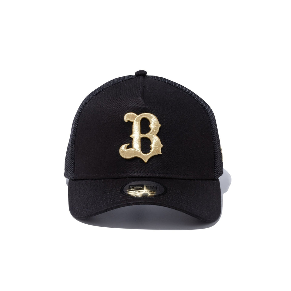 9FORTY A - Frame トラッカー オリックス・バファローズ ブラック × ゴールド - 14524977 - OSFM | NEW ERA ニューエラ公式オンラインストア