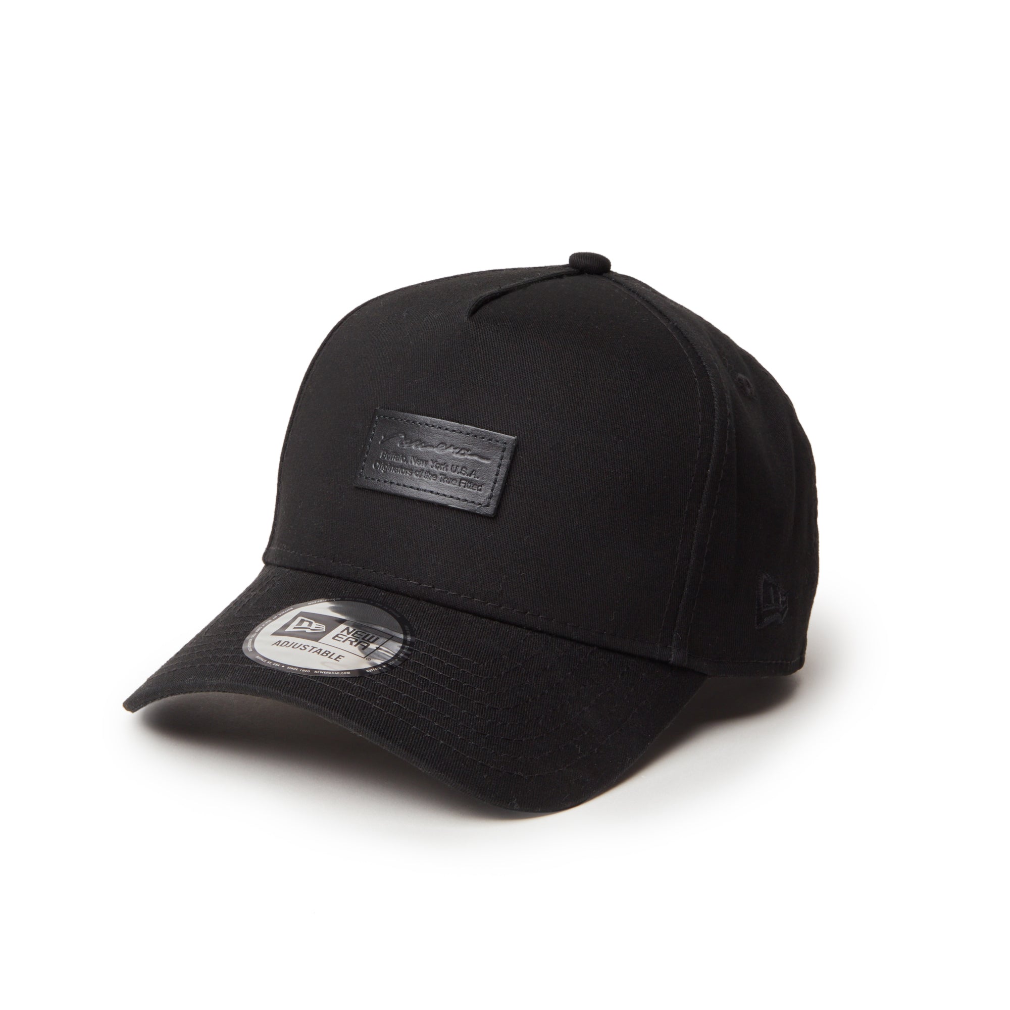 9FORTY A-Frame Black Leather Patch ブラック | ニューエラ