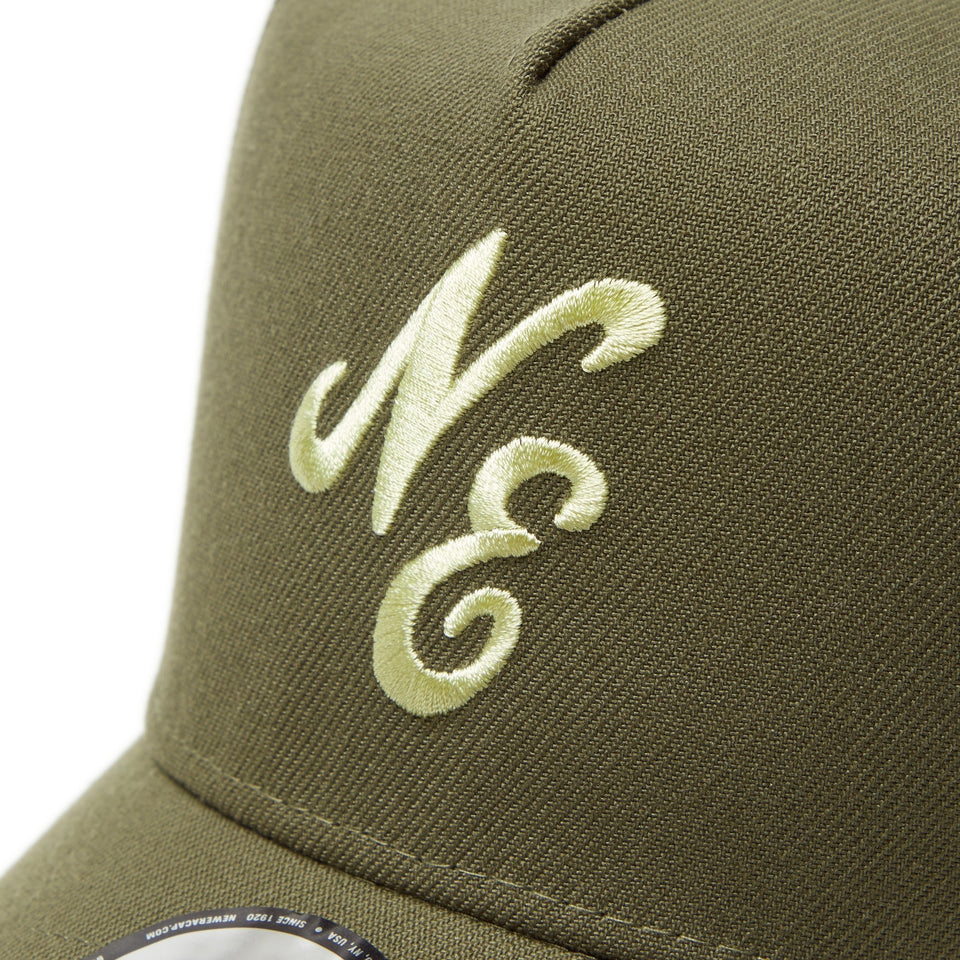 9FORTY A-Frame Classic Logo レーザーパフォーテッド オリーブ