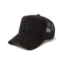 9FORTY A - Frame トラッカー Damaged Denim ロサンゼルス・ドジャース ブラックデニム - 14388620 - OSFM | NEW ERA ニューエラ公式オンラインストア