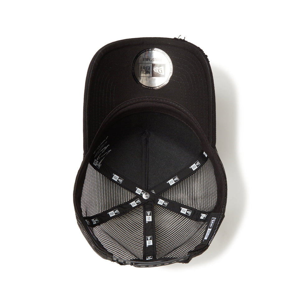 9FORTY A - Frame トラッカー Damaged Denim ロサンゼルス・ドジャース ブラックデニム - 14388620 - OSFM | NEW ERA ニューエラ公式オンラインストア