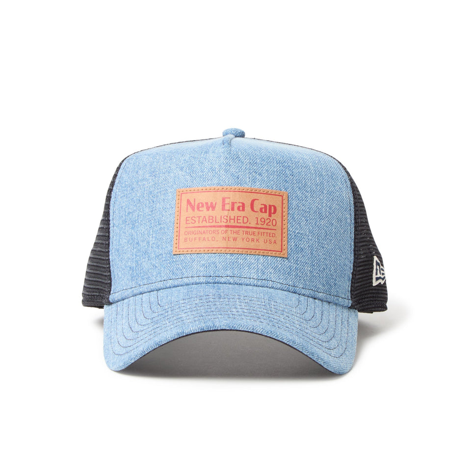 9FORTY A - Frame トラッカー Denim ウーブンパッチ ウォッシュドデニム - 14667857 - OSFM | NEW ERA ニューエラ公式オンラインストア