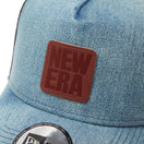 9FORTY A - Frame トラッカー Denim Leather Patch ウォッシュドデニム - 14307480 - OSFM | NEW ERA ニューエラ公式オンラインストア