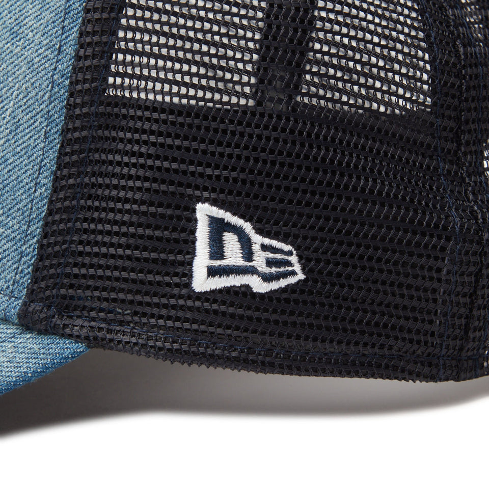 9FORTY A-Frame トラッカー Denim Leather Patch ウォッシュド