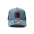 9FORTY A - Frame トラッカー Denim Leather Patch ウォッシュドデニム - 14307480 - OSFM | NEW ERA ニューエラ公式オンラインストア
