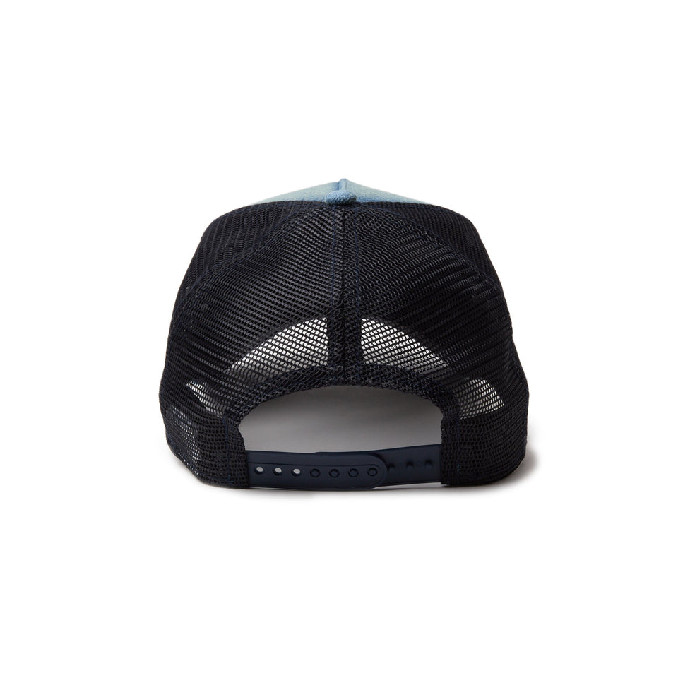 9FORTY A-Frame トラッカー Denim Leather Patch ウォッシュド