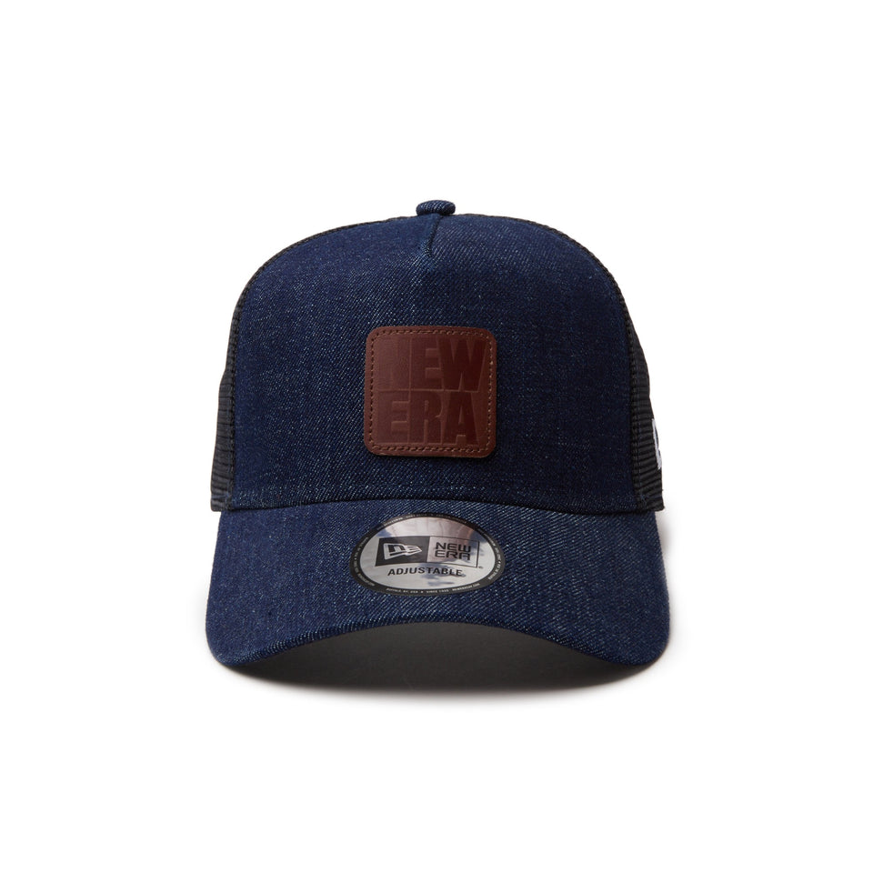 9FORTY A-Frame トラッカー Denim Leather Patch インディゴ