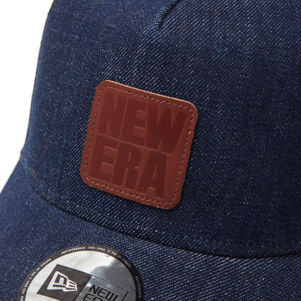 9FORTY A - Frame トラッカー Denim Leather Patch インディゴデニム - 14307481 - OSFM | NEW ERA ニューエラ公式オンラインストア