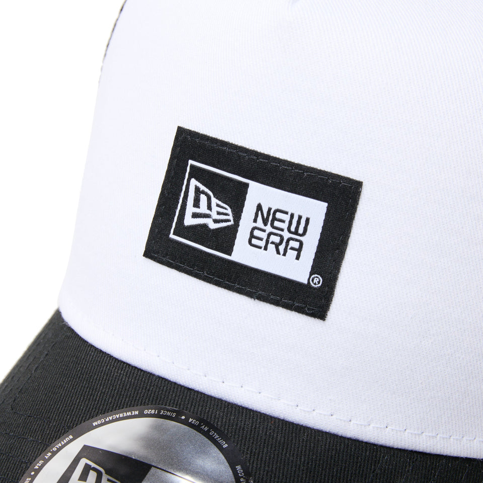 9FORTY A - Frame トラッカー Mesh Embroidery ボックスロゴ ウーブンパッチ ブラック/ホワイト - 14307475 - OSFM | NEW ERA ニューエラ公式オンラインストア