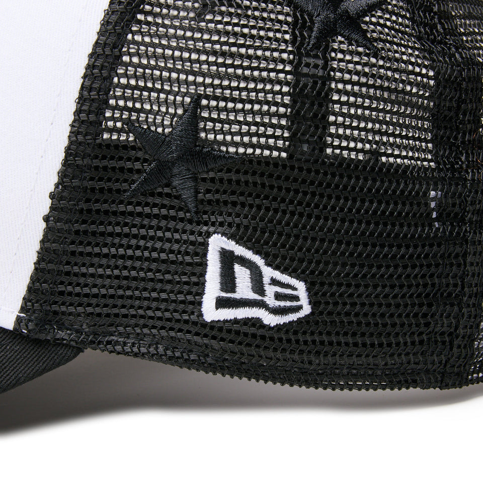 9FORTY A - Frame トラッカー Mesh Embroidery ボックスロゴ ウーブンパッチ ブラック/ホワイト - 14307475 - OSFM | NEW ERA ニューエラ公式オンラインストア