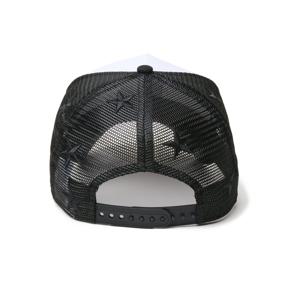 9FORTY A - Frame トラッカー Mesh Embroidery ボックスロゴ ウーブンパッチ ブラック/ホワイト - 14307475 - OSFM | NEW ERA ニューエラ公式オンラインストア