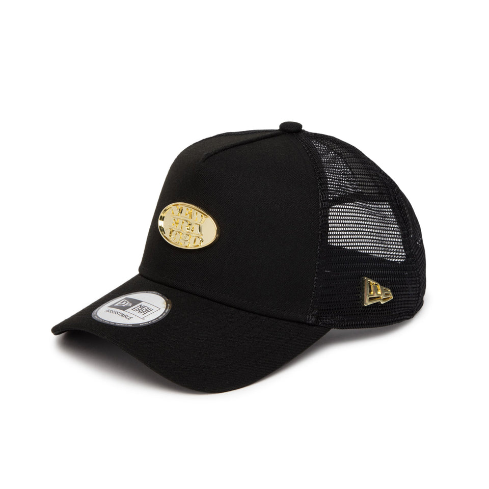 9FORTY A - Frame トラッカー Metal Plate ブラック × ゴールド - 14388622 - OSFM | NEW ERA ニューエラ公式オンラインストア