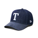 9FORTY A - Frame MLB Denim 2 - Tone テキサス・レンジャーズ インディゴデニム ネイビースウェードバイザー - 14307509 - OSFM | NEW ERA ニューエラ公式オンラインストア