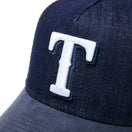 9FORTY A - Frame MLB Denim 2 - Tone テキサス・レンジャーズ インディゴデニム ネイビースウェードバイザー - 14307509 - OSFM | NEW ERA ニューエラ公式オンラインストア
